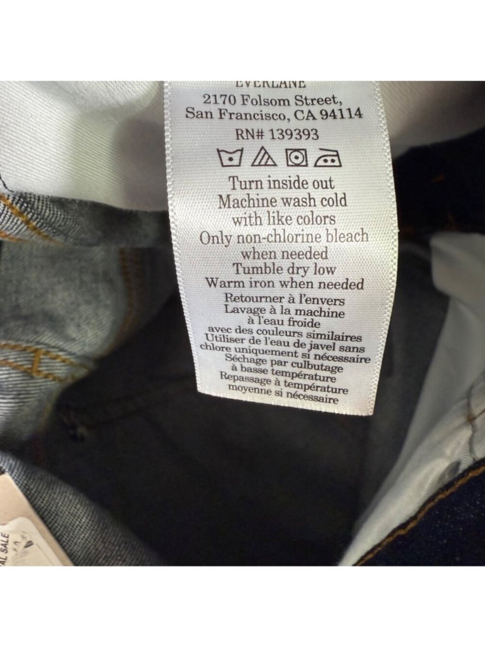 Everlane Womens High-Waisted Ankle Jeans Pure Blue Size 26 Organic Cotton Blend - Picture 10 of 15